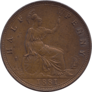 1881 HALFPENNY ( EF ) - Halfpenny - Cambridgeshire Coins