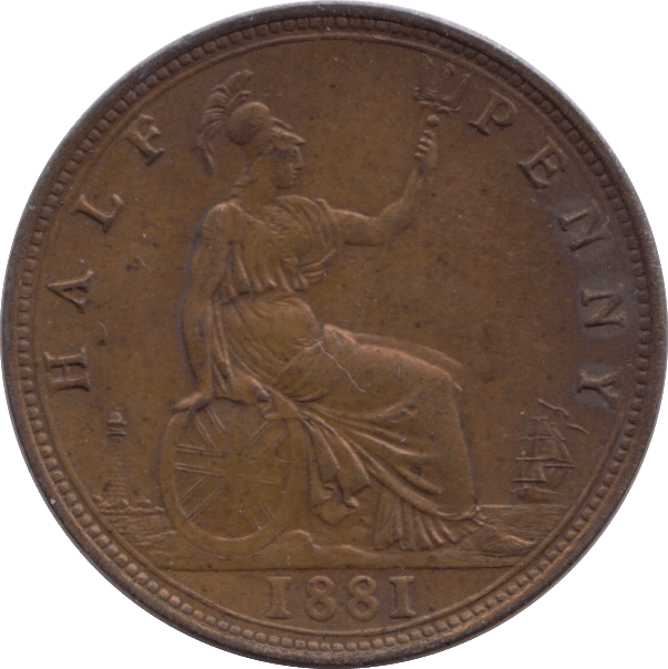 1881 HALFPENNY ( EF ) - Halfpenny - Cambridgeshire Coins