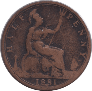 1881 HALFPENNY ( FAIR ) - HALFPENNY - Cambridgeshire Coins