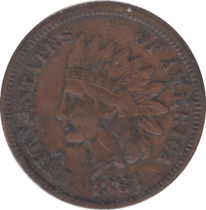 1881 INDIAN HEAD CENT USA - WORLD COINS - Cambridgeshire Coins