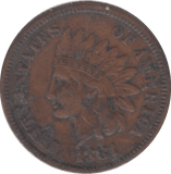 1881 INDIAN HEAD CENT USA - WORLD COINS - Cambridgeshire Coins