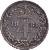 1881 MAUNDY FOURPENCE ( GVF ) - MAUNDY FOURPENCE - Cambridgeshire Coins