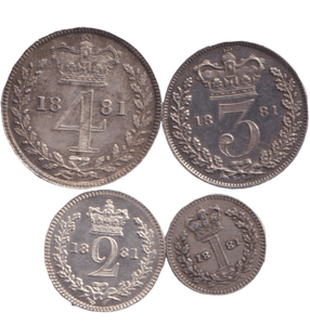 1881 MAUNDY SET - Maundy Set - Cambridgeshire Coins