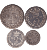1881 MAUNDY SET - Maundy Set - Cambridgeshire Coins