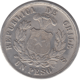 1881 ONE PESO CHILE - WORLD COINS - Cambridgeshire Coins