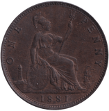 1881 PENNY ( GVF ) - PENNY - Cambridgeshire Coins