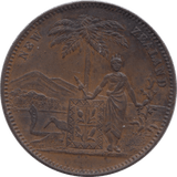 1881 PENNY TOKEN CHRISTCHURCH NEW ZEALAND - PENNY TOKEN - Cambridgeshire Coins