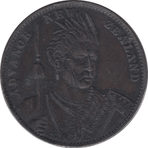 1881 PENNY TOKEN CHRISTCHURCH NEW ZEALAND - PENNY TOKEN - Cambridgeshire Coins