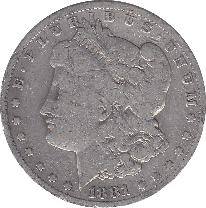 1881 S SILVER MORGAN DOLLAR USA - SILVER WORLD COINS - Cambridgeshire Coins