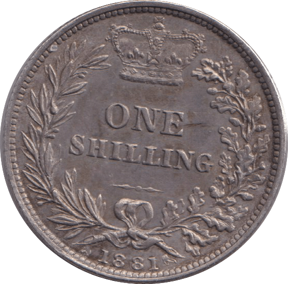 1881 SHILLING ( AUNC ) - SHILLING - Cambridgeshire Coins