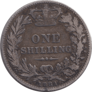 1881 SHILLING ( FINE ) - SHILLING - Cambridgeshire Coins