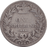1881 SHILLING ( NF ) - SHILLING - Cambridgeshire Coins