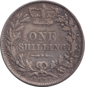 1881 SHILLING ( NF ) - SHILLING - Cambridgeshire Coins