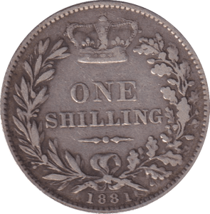 1881 SHILLING (VF) - SHILLING - Cambridgeshire Coins