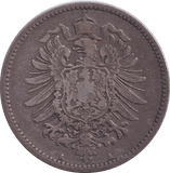 1881 SILVER 1 MARK GERMANY - SILVER WORLD COINS - Cambridgeshire Coins