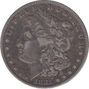 1881 SILVER DOLLAR USA - SILVER WORLD COINS - Cambridgeshire Coins