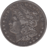 1881 SILVER DOLLAR USA - SILVER WORLD COINS - Cambridgeshire Coins
