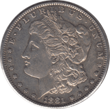 1881 SILVER MORGAN DOLLAR SAN FRANCISCO MINT - SILVER WORLD COINS - Cambridgeshire Coins