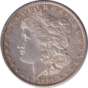 1881 SILVER MORGAN DOLLAR SAN FRANCISCO USA - SILVER WORLD COINS - Cambridgeshire Coins
