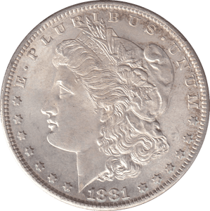 1881 SILVER MORGAN DOLLAR USA SAN FRANCISCO - SILVER WORLD COINS - Cambridgeshire Coins