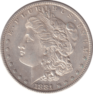 1881 SILVER MORGAN DOLLAR USA SAN FRANCISCO - WORLD COINS - Cambridgeshire Coins