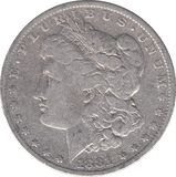 1881 SILVER MORGAN DOLLAR USA - SILVER WORLD COINS - Cambridgeshire Coins