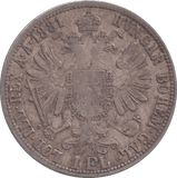 1881 SILVER ONE FLORIN AUSTRIA - SILVER WORLD COINS - Cambridgeshire Coins