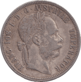 1881 SILVER ONE FLORIN AUSTRIA - SILVER WORLD COINS - Cambridgeshire Coins