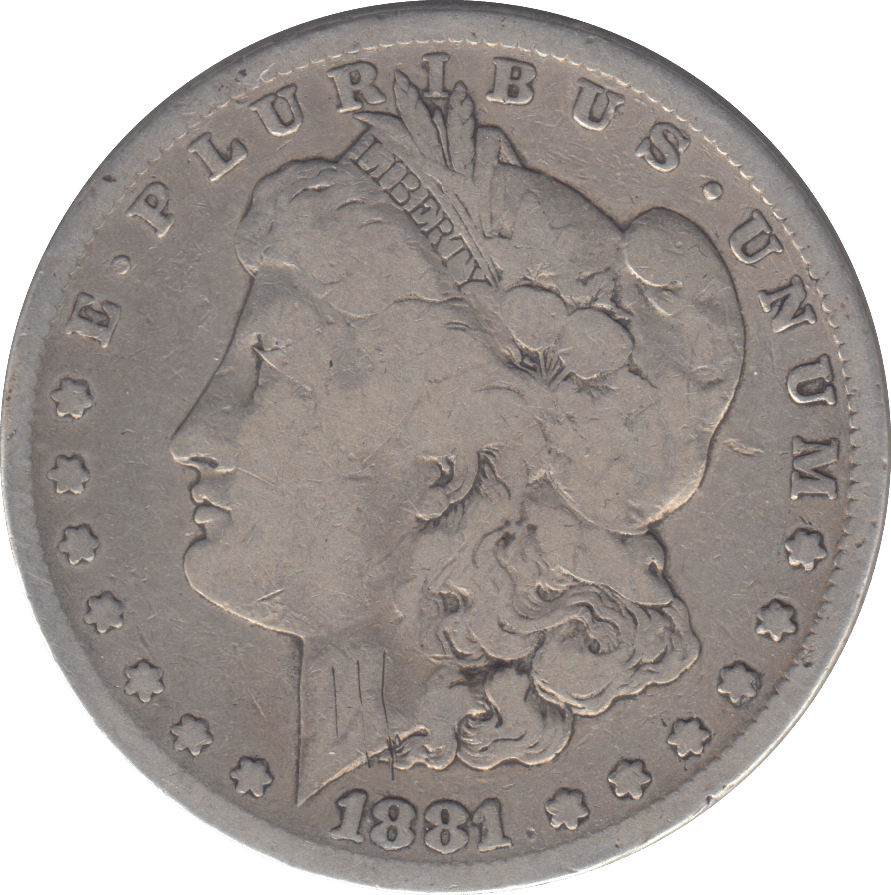 1881 SILVER ONE MORGAN DOLLAR USA - SILVER WORLD COINS - Cambridgeshire Coins