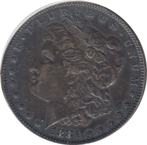 1881 SILVER ONE MORGAN DOLLAR USA - SILVER WORLD COINS - Cambridgeshire Coins