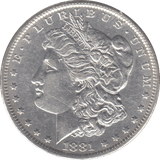1881 SILVER USA OREGON MORGAN DOLLAR - SILVER WORLD COINS - Cambridgeshire Coins