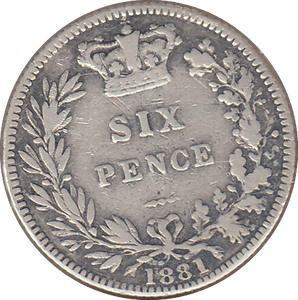 1881 SIXPENCE ( GF ) - SIXPENCE - Cambridgeshire Coins