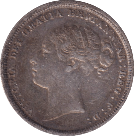 1881 SIXPENCE ( GVF ) - SIXPENCE - Cambridgeshire Coins