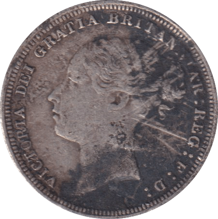 1881 SIXPENCE ( NF ) - SIXPENCE - Cambridgeshire Coins