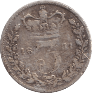 1881 THREEPENCE ( NF ) - WORLD COINS - Cambridgeshire Coins