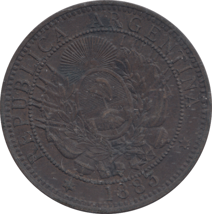 1882 2 CENTAVOS ARGENTINA - WORLD COINS - Cambridgeshire Coins
