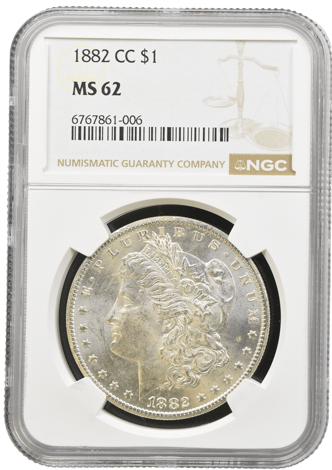 1882 CARSON CITY MORGAN DOLLAR NGC MS 62 - NGC SILVER COINS - Cambridgeshire Coins