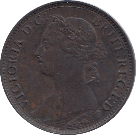 1882 FARTHING ( EF ) H - Cambridgeshire Coins
