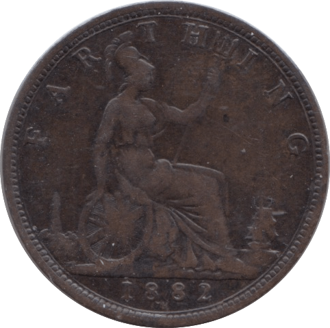 1882 FARTHING ( FINE ) H - Farthing - Cambridgeshire Coins