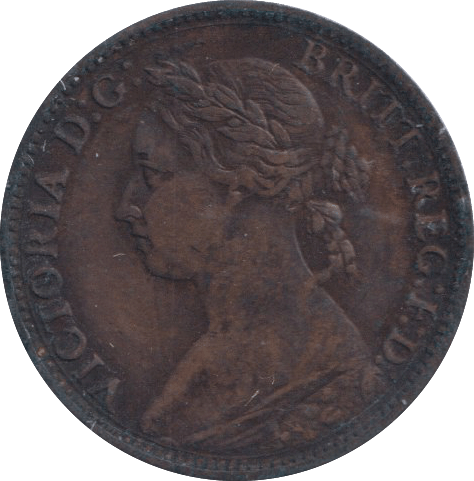 1882 FARTHING ( GVF ) - Farthing - Cambridgeshire Coins