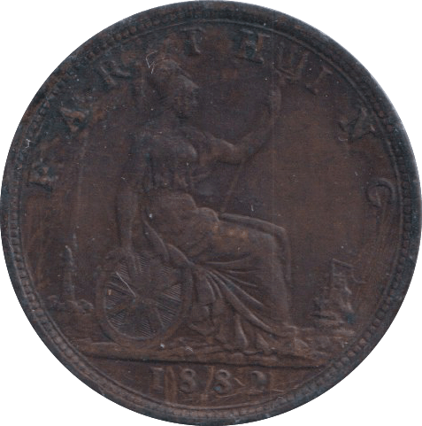 1882 FARTHING ( GVF ) - Farthing - Cambridgeshire Coins