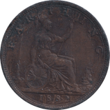 1882 FARTHING ( GVF ) - Farthing - Cambridgeshire Coins