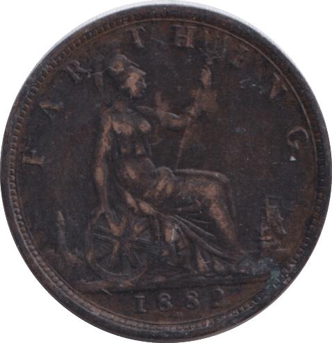 1882 FARTHING ( GVF ) - FARTHING - Cambridgeshire Coins