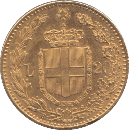 1882 GOLD 20 LIRA ITALY 1 - Gold World Coins - Cambridgeshire Coins