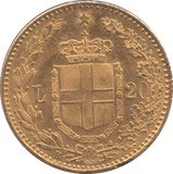 1882 GOLD 20 LIRA ITALY 1 - Gold World Coins - Cambridgeshire Coins