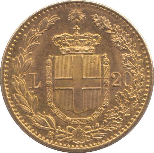 1882 GOLD 20 LIRA ITALY 2 - Gold World Coins - Cambridgeshire Coins