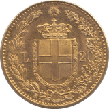 1882 GOLD 20 LIRA ITALY 2 - Gold World Coins - Cambridgeshire Coins