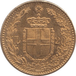 1882 GOLD 20 LIRA ITALY 3 - Gold World Coins - Cambridgeshire Coins