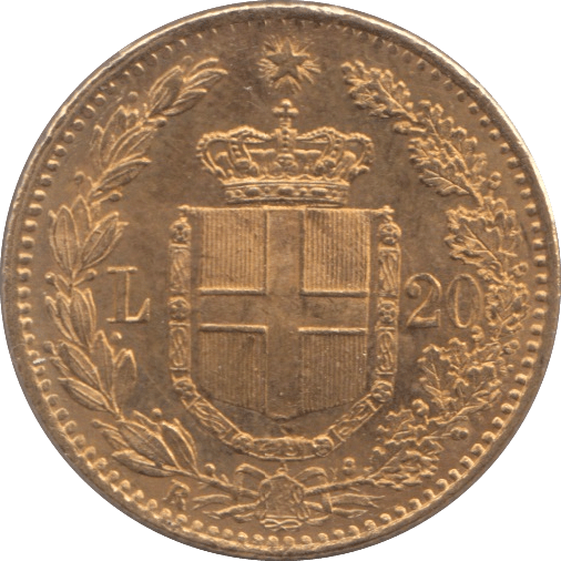 1882 GOLD 20 LIRA ITALY 3 - Gold World Coins - Cambridgeshire Coins