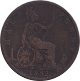 1882 HALF PENNY ( GF ) - HALFPENNY - Cambridgeshire Coins